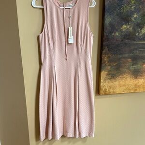 Max Studio Blush Pink Textured Midi Dress